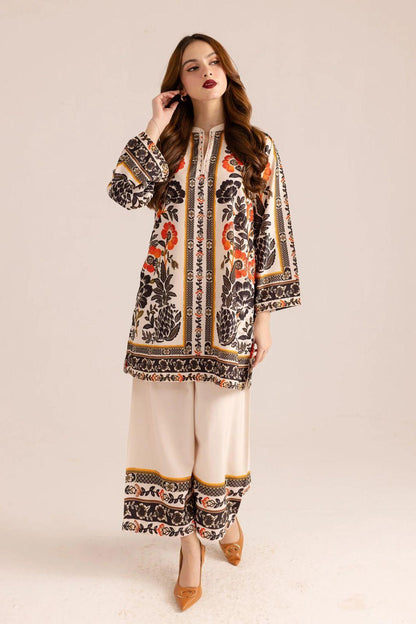 Gorgeous 2-piece most demanding printed women's stitched shirt and trouser